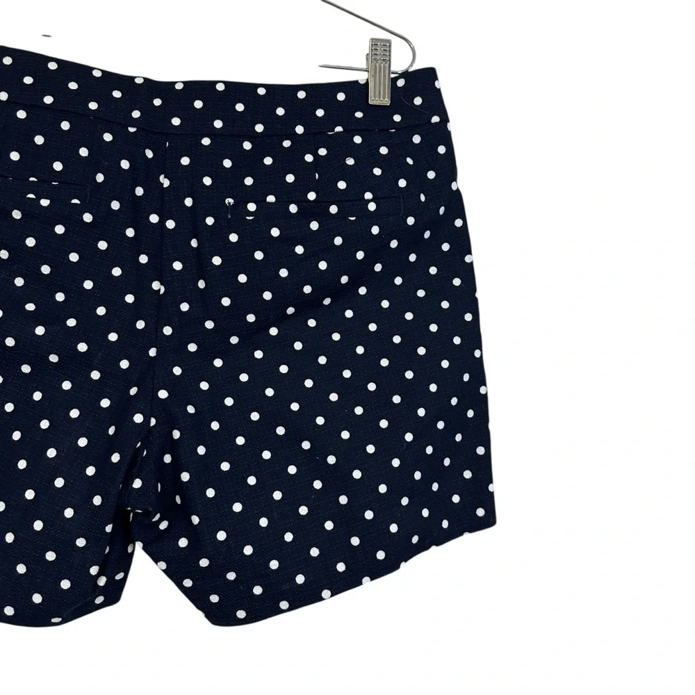 J. Crew Factory Polka Dot Shorts Navy Blue and White 6